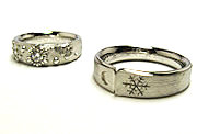 雪の結晶のオーダーメイド結婚指輪